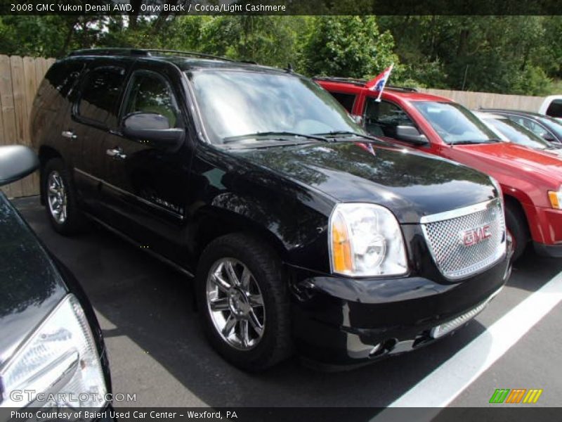 Onyx Black / Cocoa/Light Cashmere 2008 GMC Yukon Denali AWD