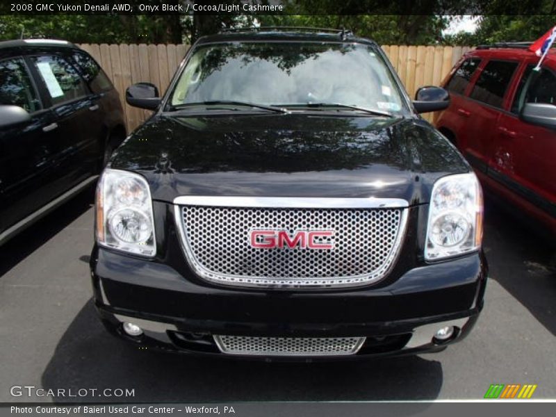 Onyx Black / Cocoa/Light Cashmere 2008 GMC Yukon Denali AWD