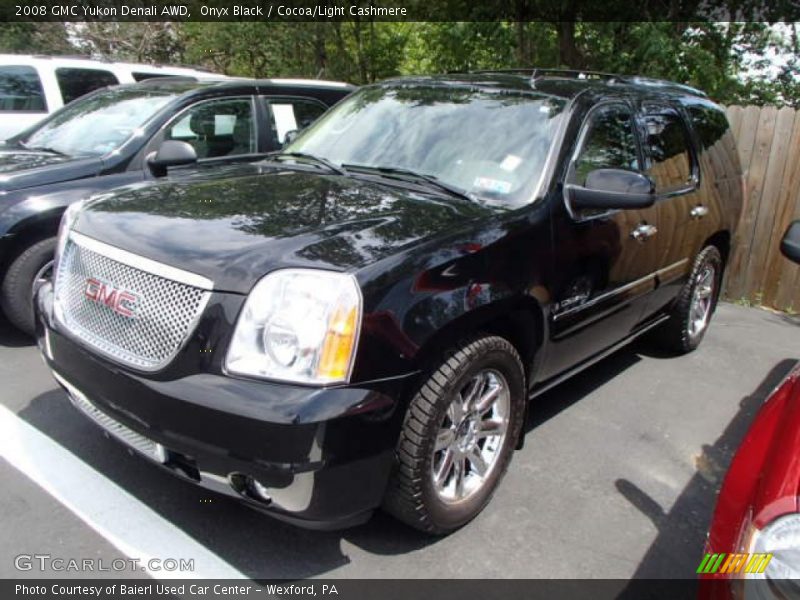 Onyx Black / Cocoa/Light Cashmere 2008 GMC Yukon Denali AWD