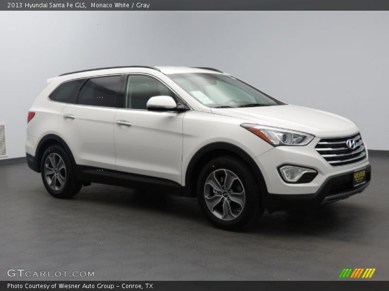 Monaco White / Gray 2013 Hyundai Santa Fe GLS