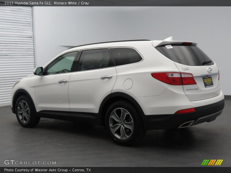 Monaco White / Gray 2013 Hyundai Santa Fe GLS
