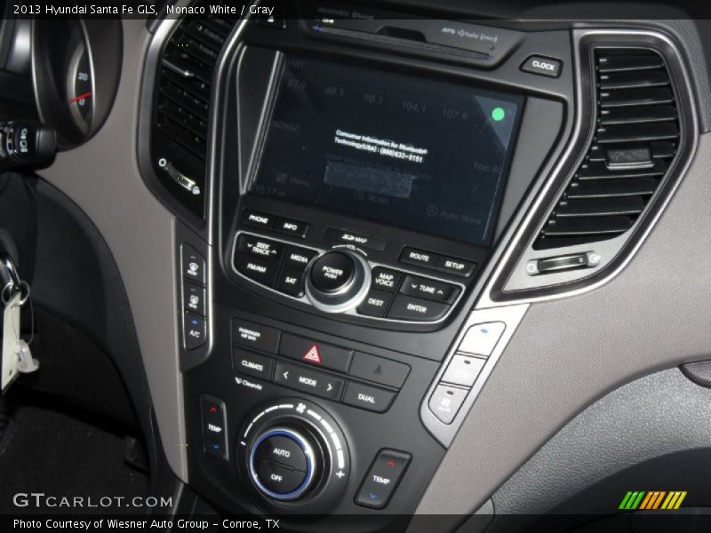 Monaco White / Gray 2013 Hyundai Santa Fe GLS