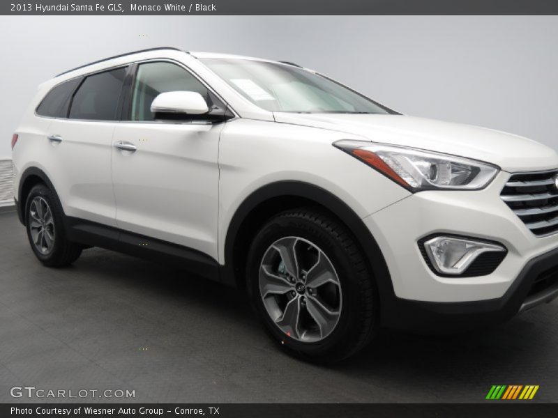Monaco White / Black 2013 Hyundai Santa Fe GLS