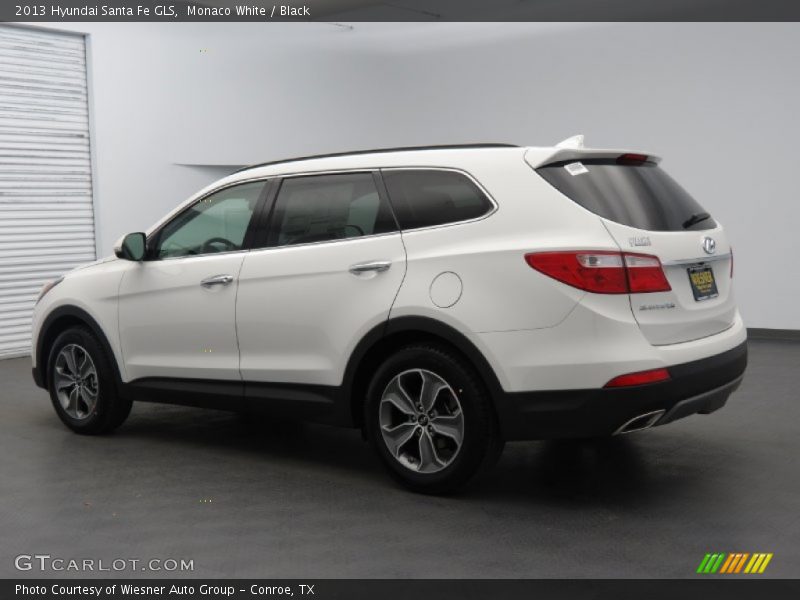Monaco White / Black 2013 Hyundai Santa Fe GLS