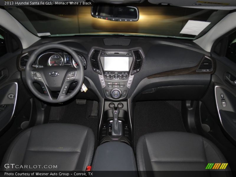 Monaco White / Black 2013 Hyundai Santa Fe GLS