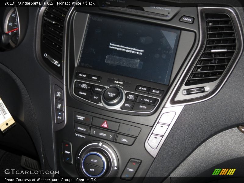 Monaco White / Black 2013 Hyundai Santa Fe GLS