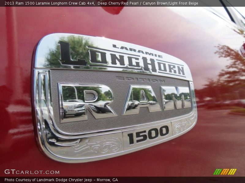 Deep Cherry Red Pearl / Canyon Brown/Light Frost Beige 2013 Ram 1500 Laramie Longhorn Crew Cab 4x4