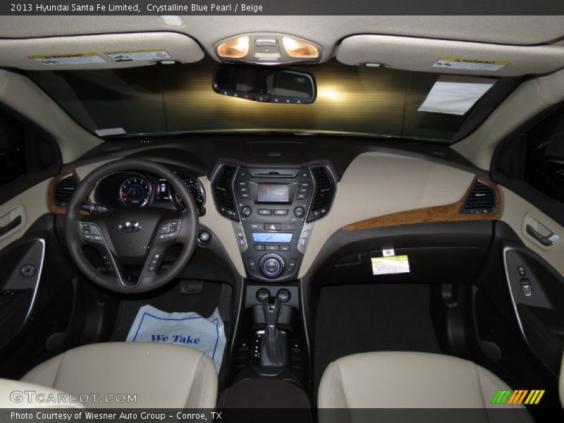 Crystalline Blue Pearl / Beige 2013 Hyundai Santa Fe Limited