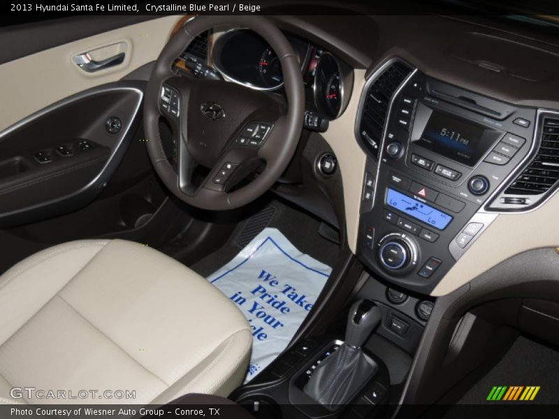 Crystalline Blue Pearl / Beige 2013 Hyundai Santa Fe Limited