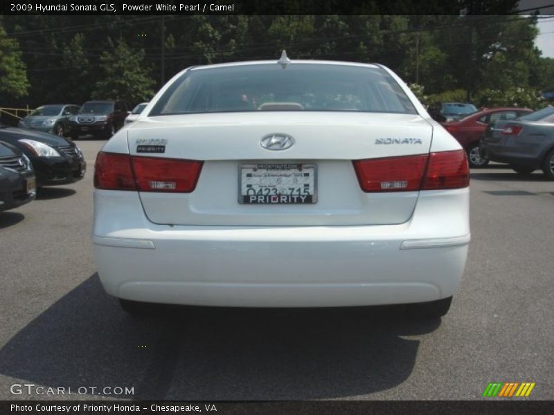 Powder White Pearl / Camel 2009 Hyundai Sonata GLS