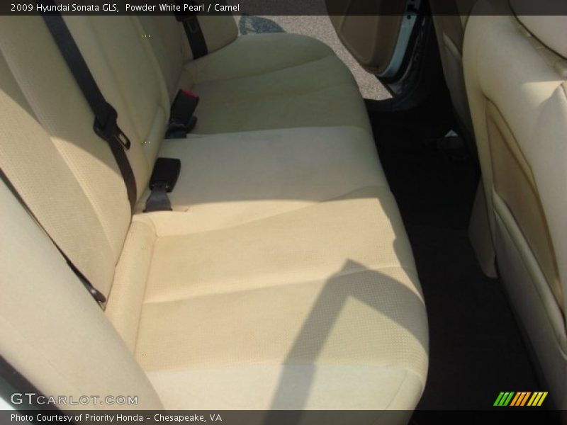 Powder White Pearl / Camel 2009 Hyundai Sonata GLS