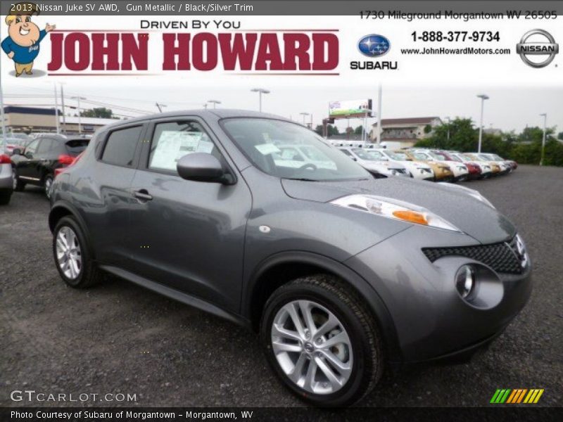 Gun Metallic / Black/Silver Trim 2013 Nissan Juke SV AWD