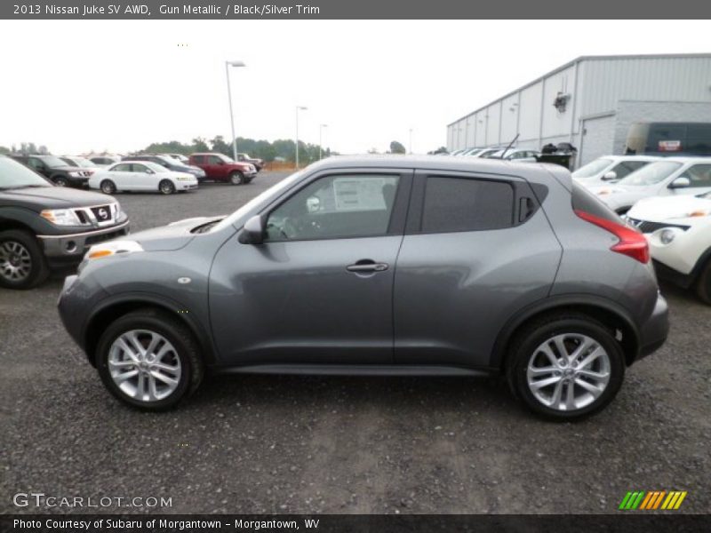 Gun Metallic / Black/Silver Trim 2013 Nissan Juke SV AWD