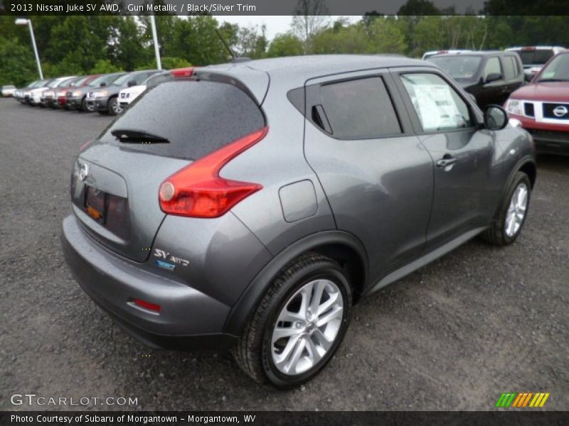 Gun Metallic / Black/Silver Trim 2013 Nissan Juke SV AWD