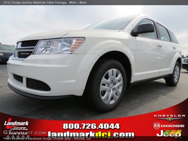 White / Black 2013 Dodge Journey American Value Package