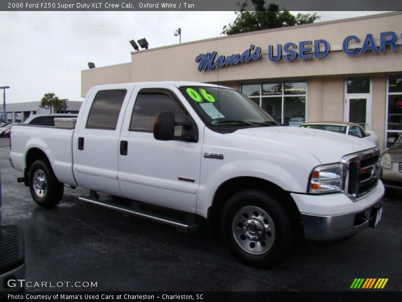 Oxford White / Tan 2006 Ford F250 Super Duty XLT Crew Cab
