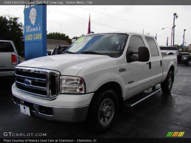 Oxford White / Tan 2006 Ford F250 Super Duty XLT Crew Cab