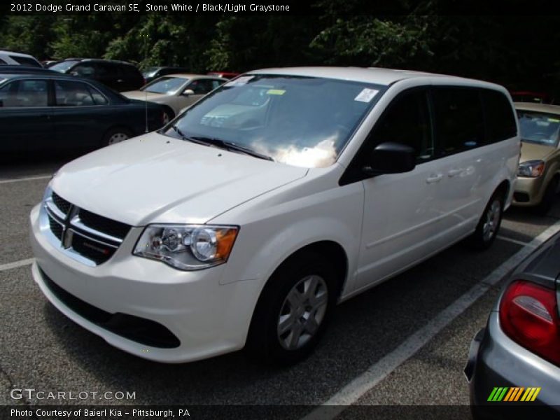 Stone White / Black/Light Graystone 2012 Dodge Grand Caravan SE