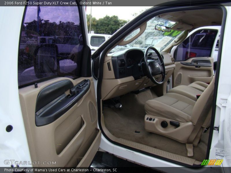 Oxford White / Tan 2006 Ford F250 Super Duty XLT Crew Cab