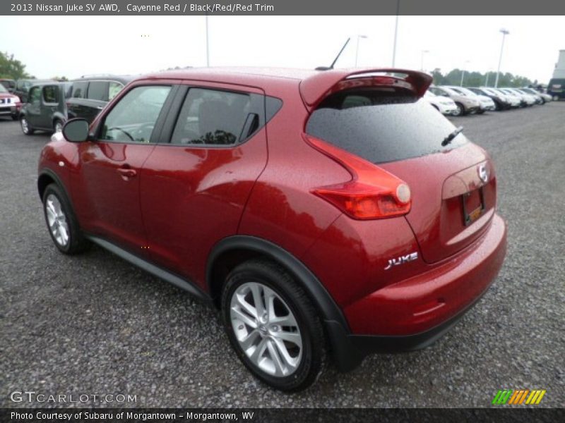 Cayenne Red / Black/Red/Red Trim 2013 Nissan Juke SV AWD