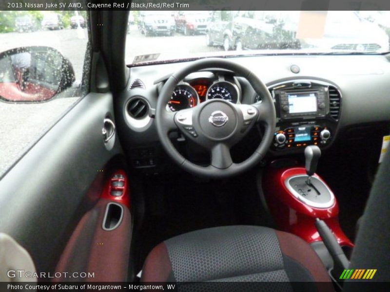 Cayenne Red / Black/Red/Red Trim 2013 Nissan Juke SV AWD