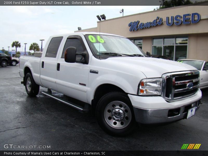 Oxford White / Tan 2006 Ford F250 Super Duty XLT Crew Cab