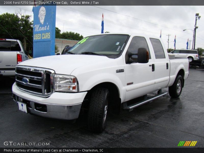 Oxford White / Tan 2006 Ford F250 Super Duty XLT Crew Cab