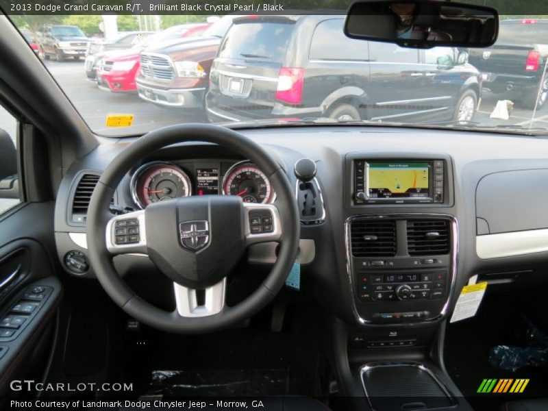 Brilliant Black Crystal Pearl / Black 2013 Dodge Grand Caravan R/T