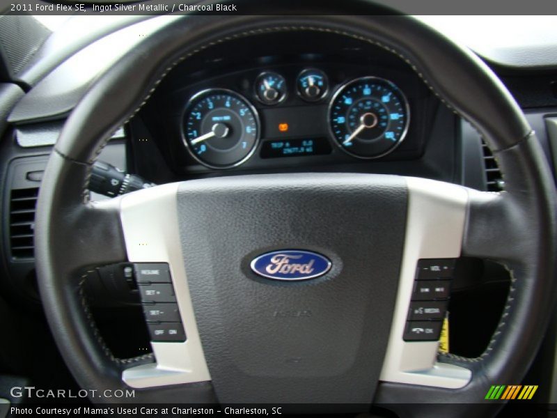 Ingot Silver Metallic / Charcoal Black 2011 Ford Flex SE