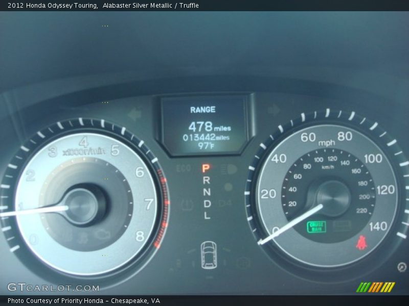 Alabaster Silver Metallic / Truffle 2012 Honda Odyssey Touring