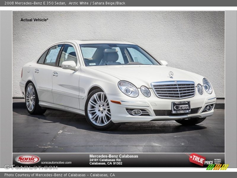 Arctic White / Sahara Beige/Black 2008 Mercedes-Benz E 350 Sedan