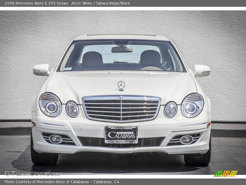 Arctic White / Sahara Beige/Black 2008 Mercedes-Benz E 350 Sedan