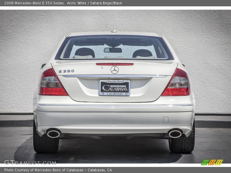Arctic White / Sahara Beige/Black 2008 Mercedes-Benz E 350 Sedan