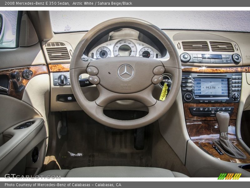 Arctic White / Sahara Beige/Black 2008 Mercedes-Benz E 350 Sedan