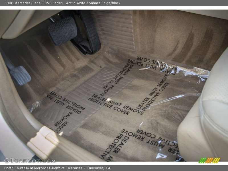 Arctic White / Sahara Beige/Black 2008 Mercedes-Benz E 350 Sedan