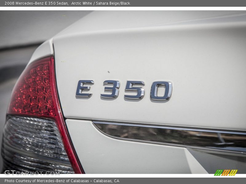 Arctic White / Sahara Beige/Black 2008 Mercedes-Benz E 350 Sedan