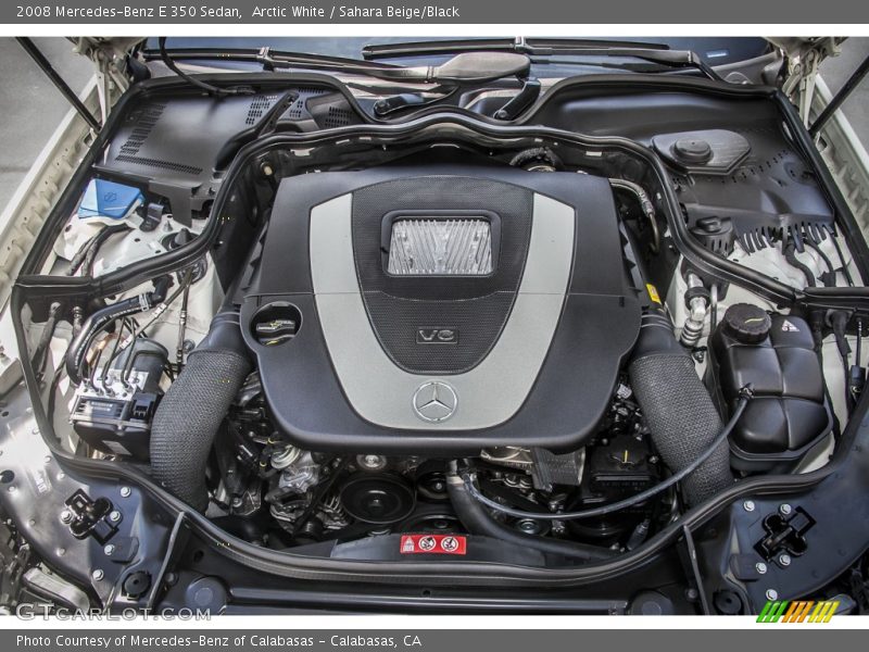 Arctic White / Sahara Beige/Black 2008 Mercedes-Benz E 350 Sedan