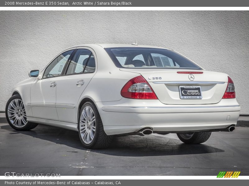 Arctic White / Sahara Beige/Black 2008 Mercedes-Benz E 350 Sedan