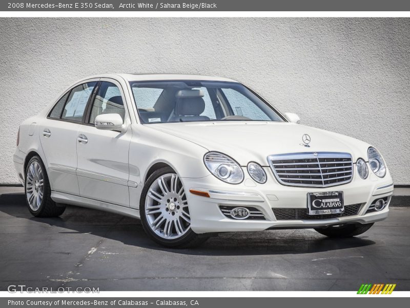 Arctic White / Sahara Beige/Black 2008 Mercedes-Benz E 350 Sedan