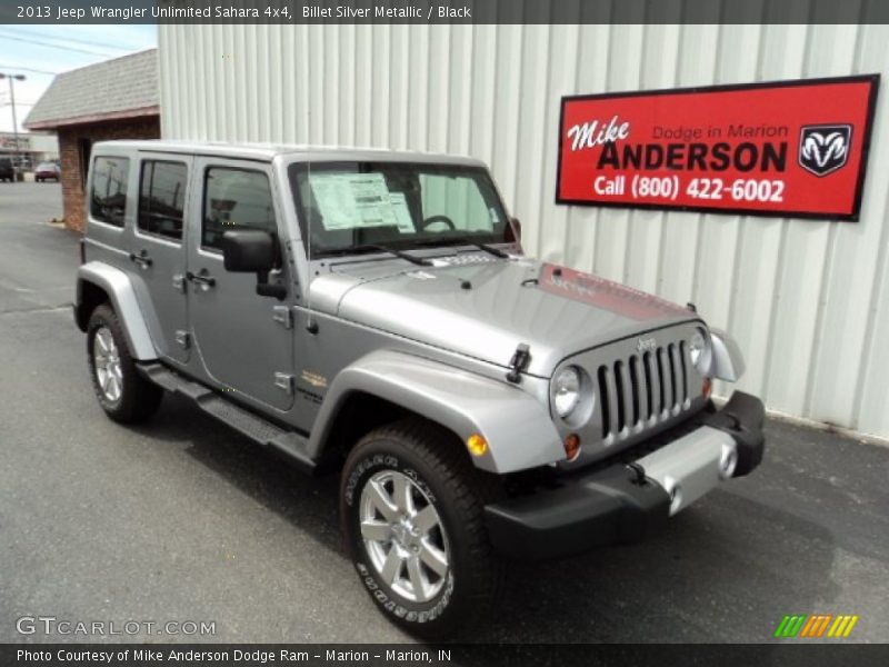 Billet Silver Metallic / Black 2013 Jeep Wrangler Unlimited Sahara 4x4