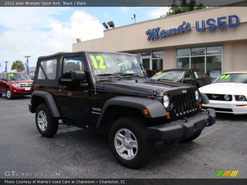 Black / Black 2012 Jeep Wrangler Sport 4x4