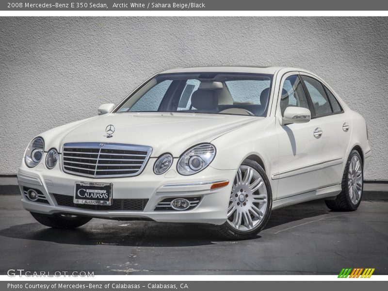 Arctic White / Sahara Beige/Black 2008 Mercedes-Benz E 350 Sedan