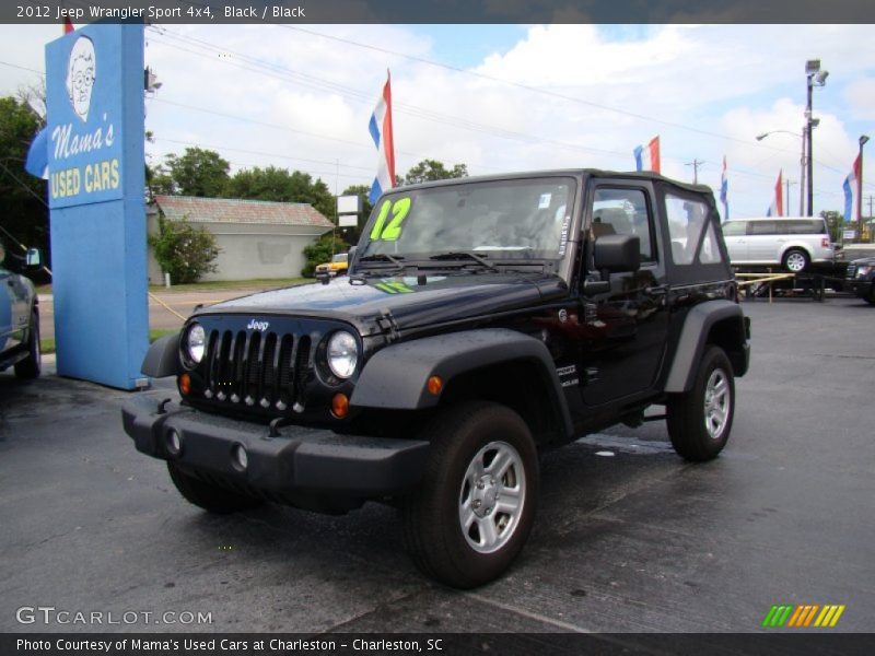 Black / Black 2012 Jeep Wrangler Sport 4x4