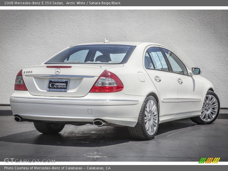 Arctic White / Sahara Beige/Black 2008 Mercedes-Benz E 350 Sedan