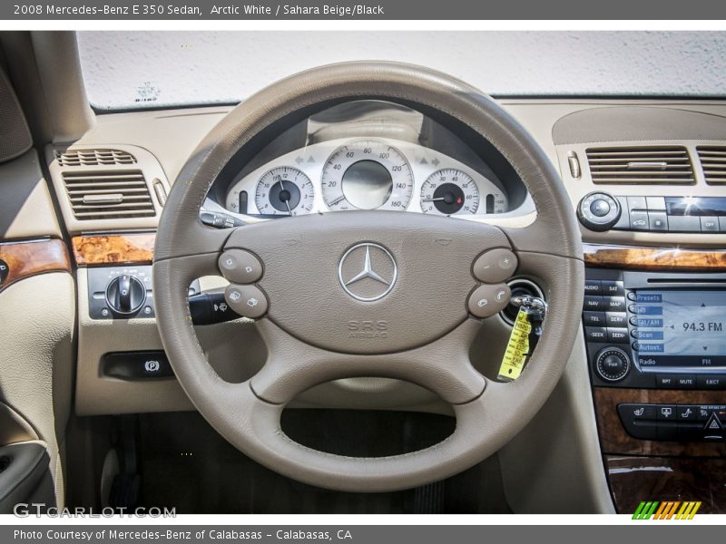 Arctic White / Sahara Beige/Black 2008 Mercedes-Benz E 350 Sedan