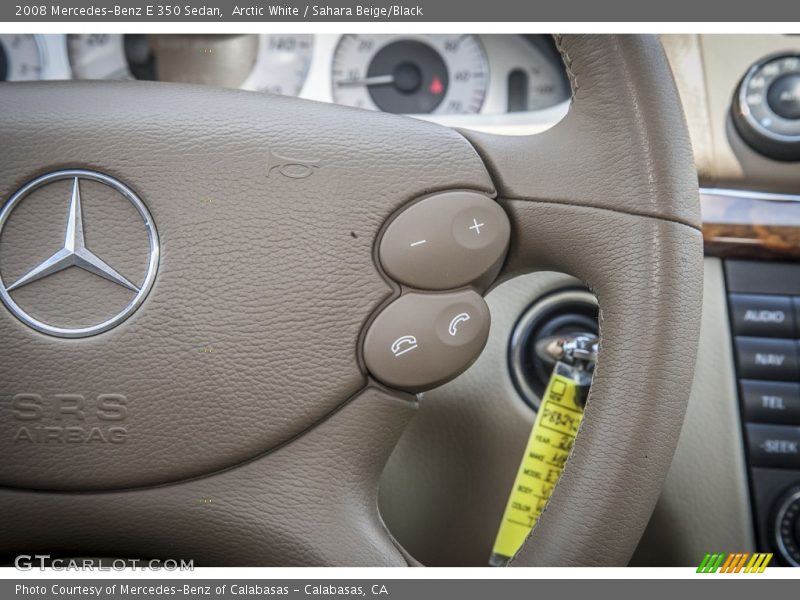 Arctic White / Sahara Beige/Black 2008 Mercedes-Benz E 350 Sedan