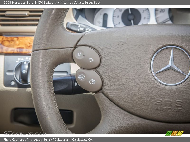 Arctic White / Sahara Beige/Black 2008 Mercedes-Benz E 350 Sedan