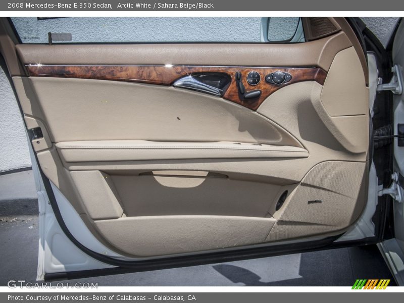 Arctic White / Sahara Beige/Black 2008 Mercedes-Benz E 350 Sedan