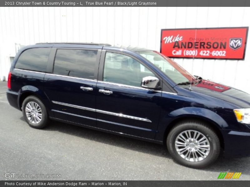 True Blue Pearl / Black/Light Graystone 2013 Chrysler Town & Country Touring - L