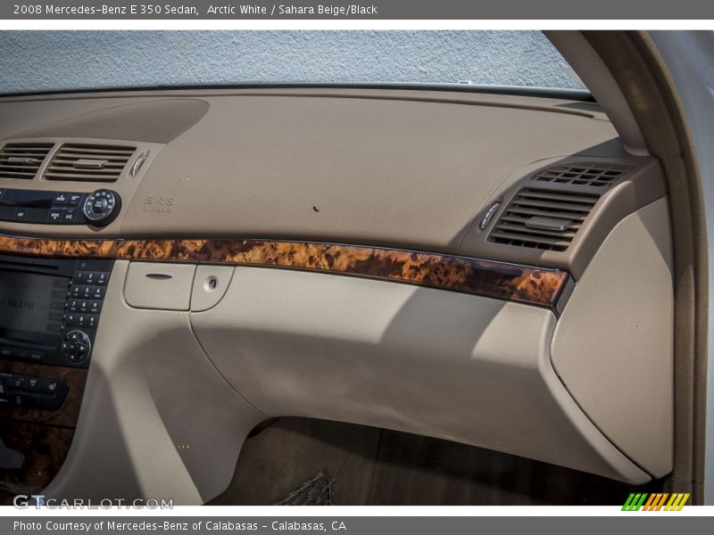 Arctic White / Sahara Beige/Black 2008 Mercedes-Benz E 350 Sedan